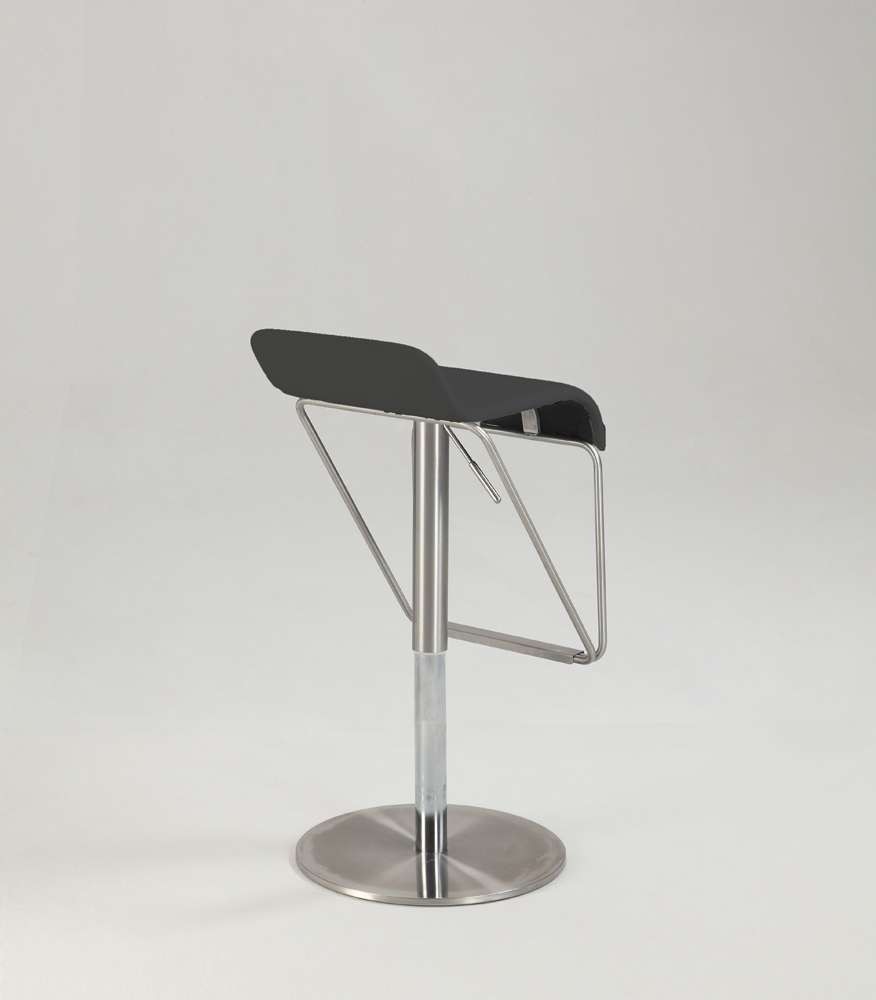 Chintaly - Low Back Pneumatic-Adjustable Swivel Stool - 1638-AS-BLK veiw 3