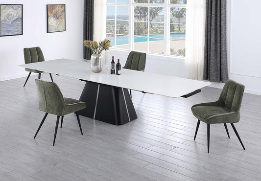Chintaly - MABEL - Contemporary Extendable Dining Table w/ Sintered Stone Top - MABEL-DT veiw 2