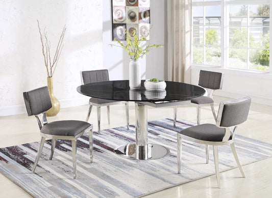 Chintaly - Mavis Midcentury Side Chair in Grey (Set of 2) - MAVIS-SC-GRY-BSH veiw 2