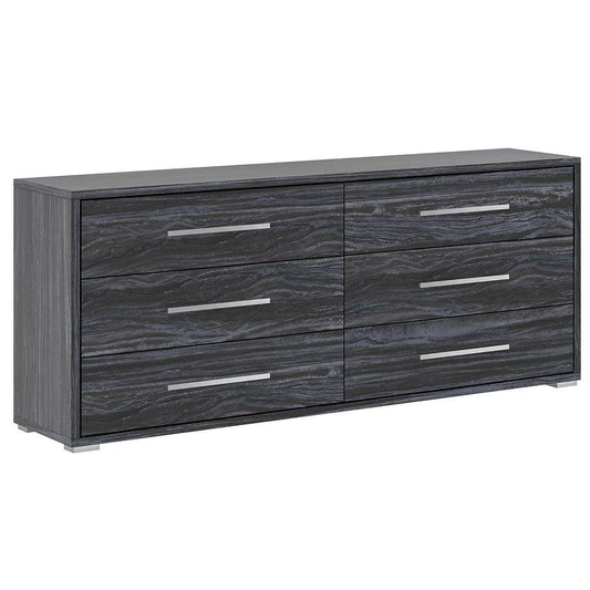 Chintaly - Naples - 6-Drawer Melamine Wood Dresser - NAPLES-DRS veiw 2
