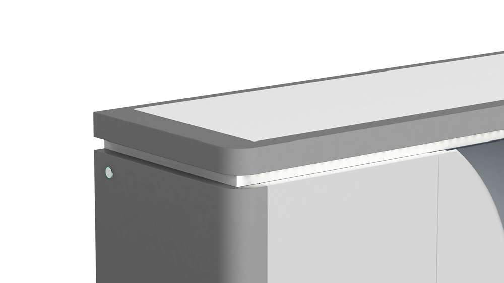 Chintaly - Rachel 2-Tone Contemporary Buffet w/ Tinted Glass Doors & LED Light - RACHEL-BUF veiw 7