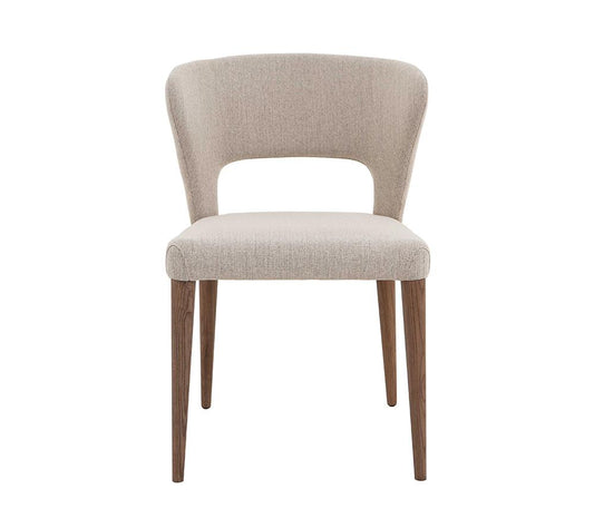 Chintaly - ROSE - Modern Curved Open-back Side Chair - (Set of 2) - ROSE-SC-WAL-TPE veiw 2