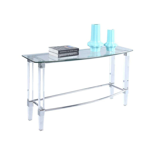 Chintaly - Sofa Table Solid Acrylic Legs & Steel Frame - 4038-ST veiw 2