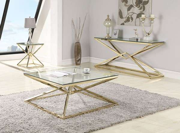 Chintaly - Square Lamp Table With 12Mm Glass - 7616-LT veiw 3