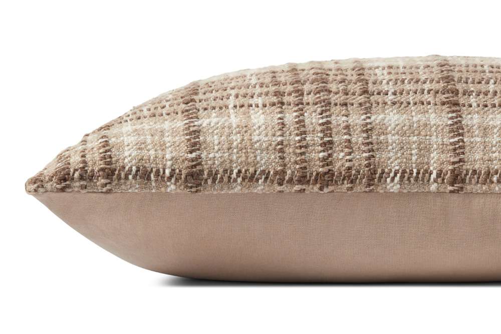 Chris Loves Julia x Loloi - Beau Brown / Ivory 16 x 26 Cover w/Down Pillow - DSETPCJ0014BRIVPI15 veiw 3