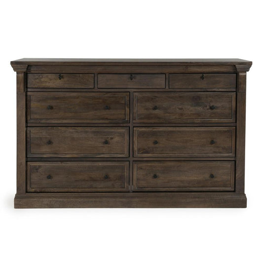 Classic Home - Adelaide Nine-Drawer Mango Wood Dresser In Cocoa Brown - 52010923 veiw 2