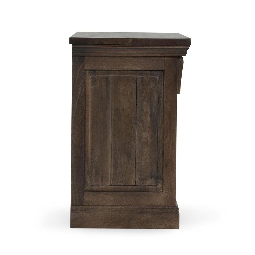 Classic Home - Adelaide Three-Drawer Mango Wood Nightstand In Cocoa Brown - 54010238 veiw 3