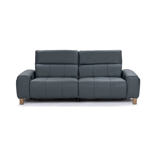 Classic Home - Alea Zero Gravity Power Recliner Upholstered Leather Sofa - Smoke Blue - 2223SF11