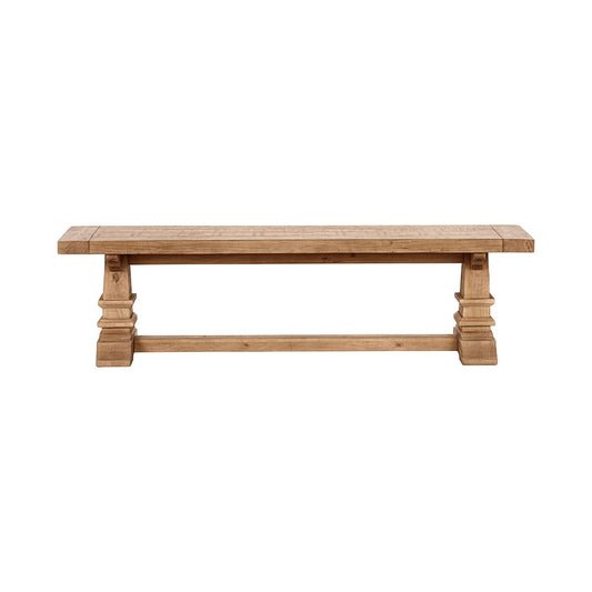 Classic Home - Allegra Reclaimed Pine Wood Dining Bench - Natural - 53006343 veiw 2