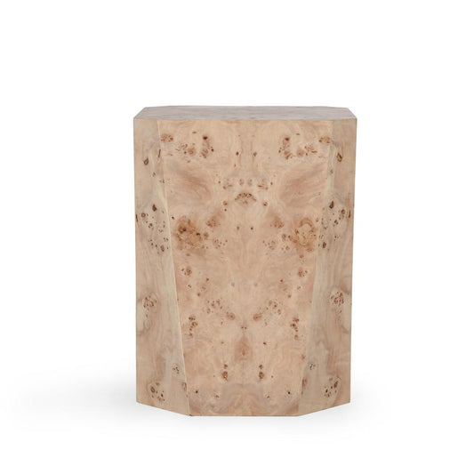 Classic Home - Avena 17in Burl Wood Square End Table In Natural Tone - 51031560 veiw 2