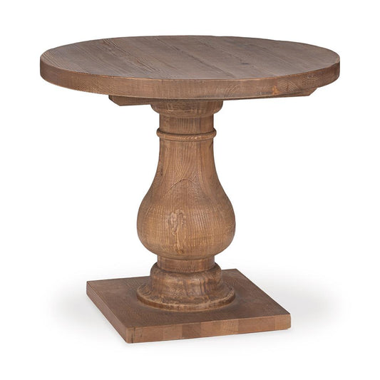 Classic Home - Biltmore Reclaimed Pine Round End Table - Mission Brown - 51005399 veiw 2