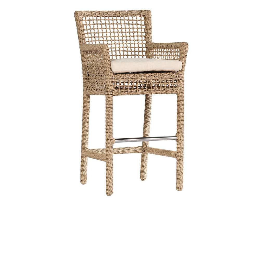 Classic Home - Brisbane Outdoor Bar Stool Natural - Seat Height 30in - 53051631 veiw 1