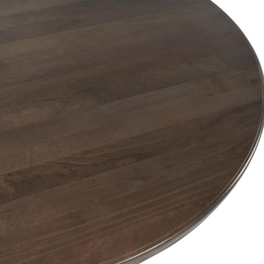 Classic Home - Brookside 60in Round Mango Wood Dinning Table In Cocoa Brown - 51011885 veiw 2
