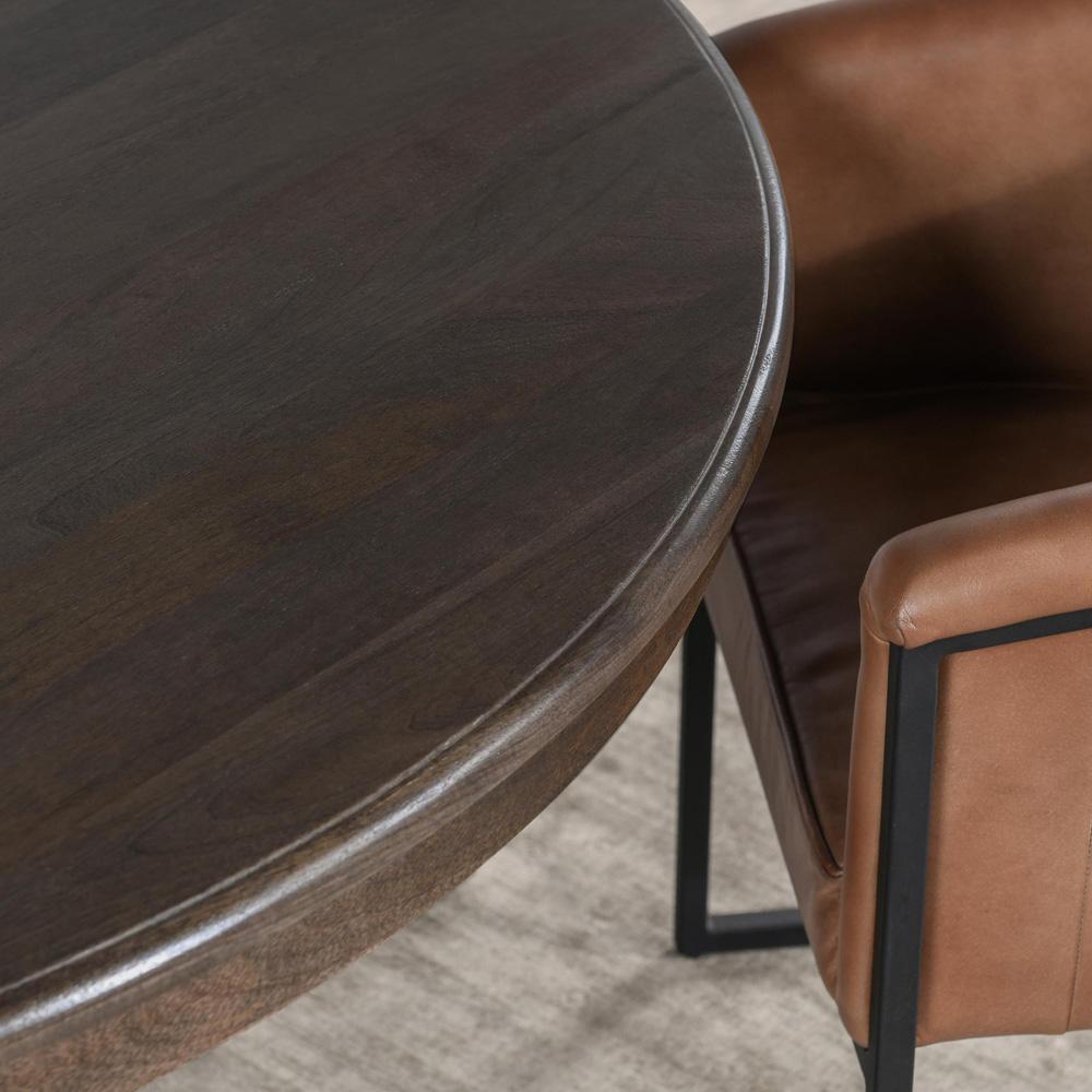 Classic Home - Brookside 60in Round Mango Wood Dinning Table In Cocoa Brown - 51011885 veiw 6