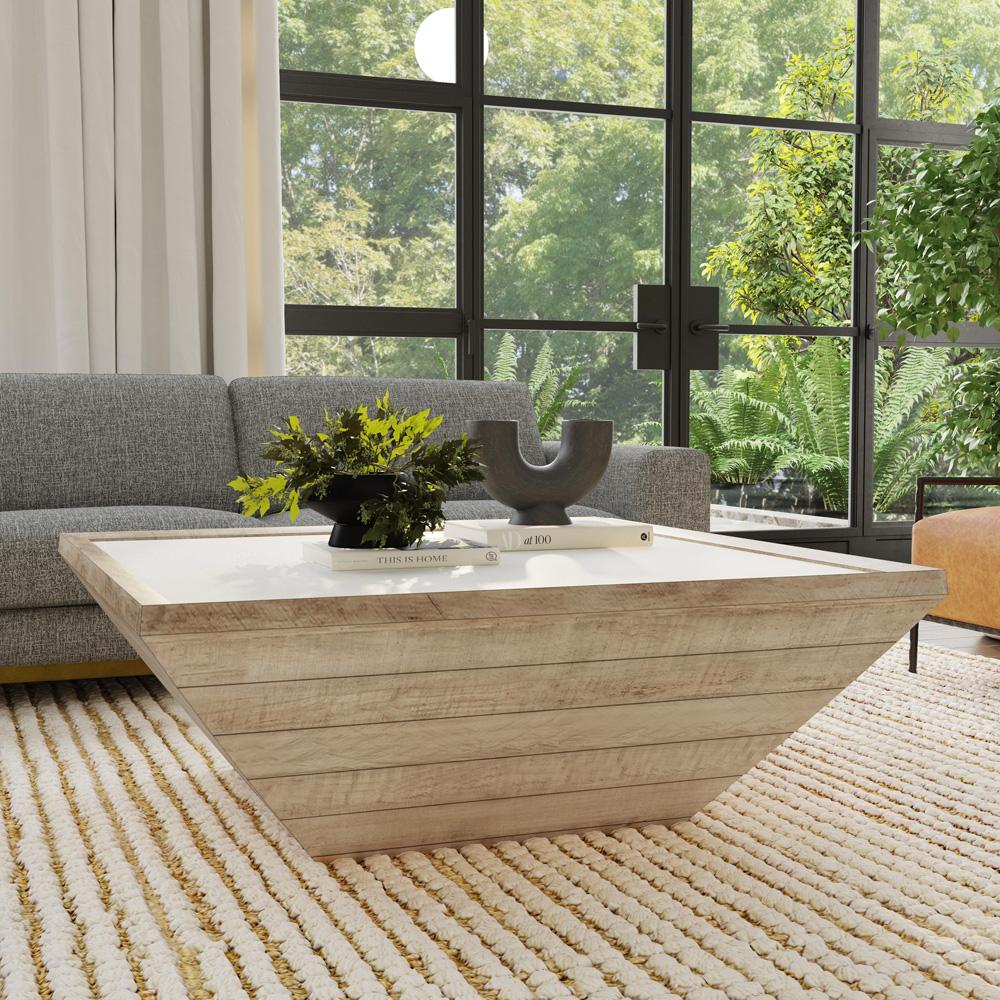 Classic Home - Dalton Square Reclaimed Pine Wood Coffee Table - 51031258 veiw 5