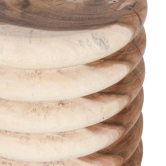 Classic Home - Gala Round Meh Wood End Table - Natural - 51005348 veiw 2