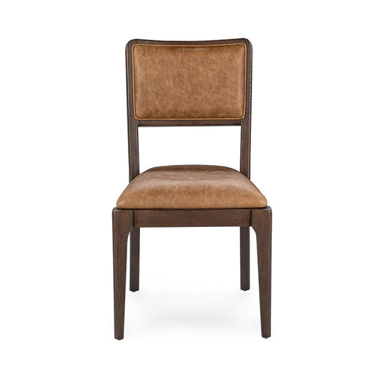 Classic Home - Gia Leather and Wood Dining Chair - Aztec Brown - 53006307 veiw 2