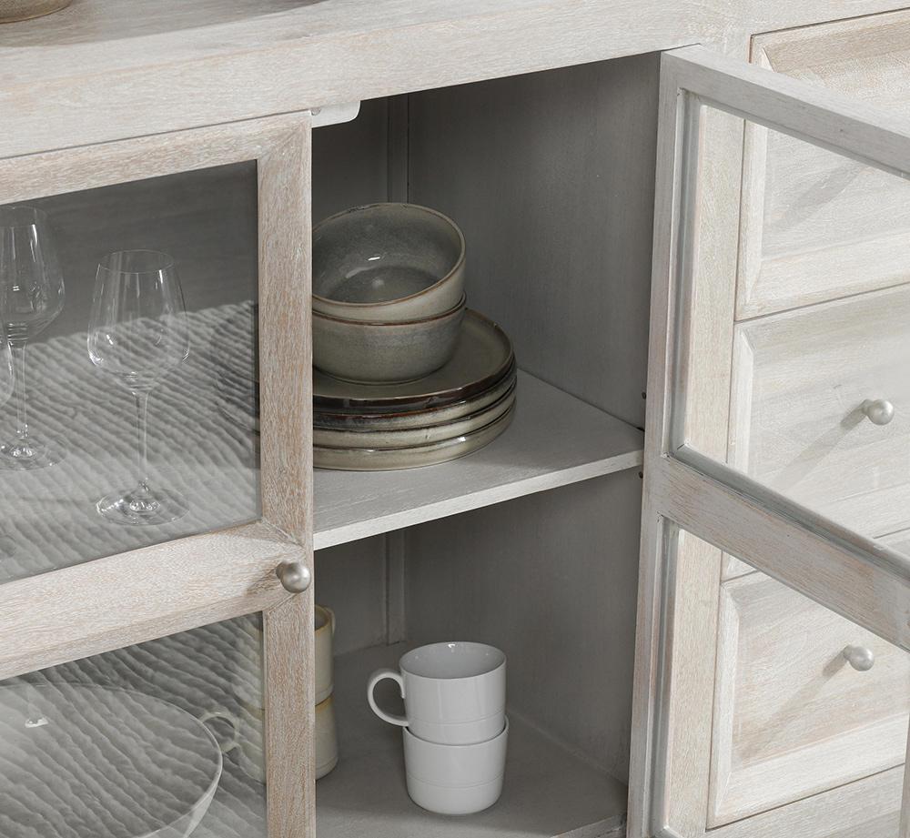 Classic Home - Isha Mango Wood Cabinet - White Washed - 52010951 veiw 10