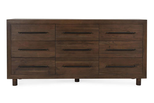 Classic Home - Jaxon Nine-Drawer Acacia Wood Dresser In Cocoa Brown - 52010932 veiw 2