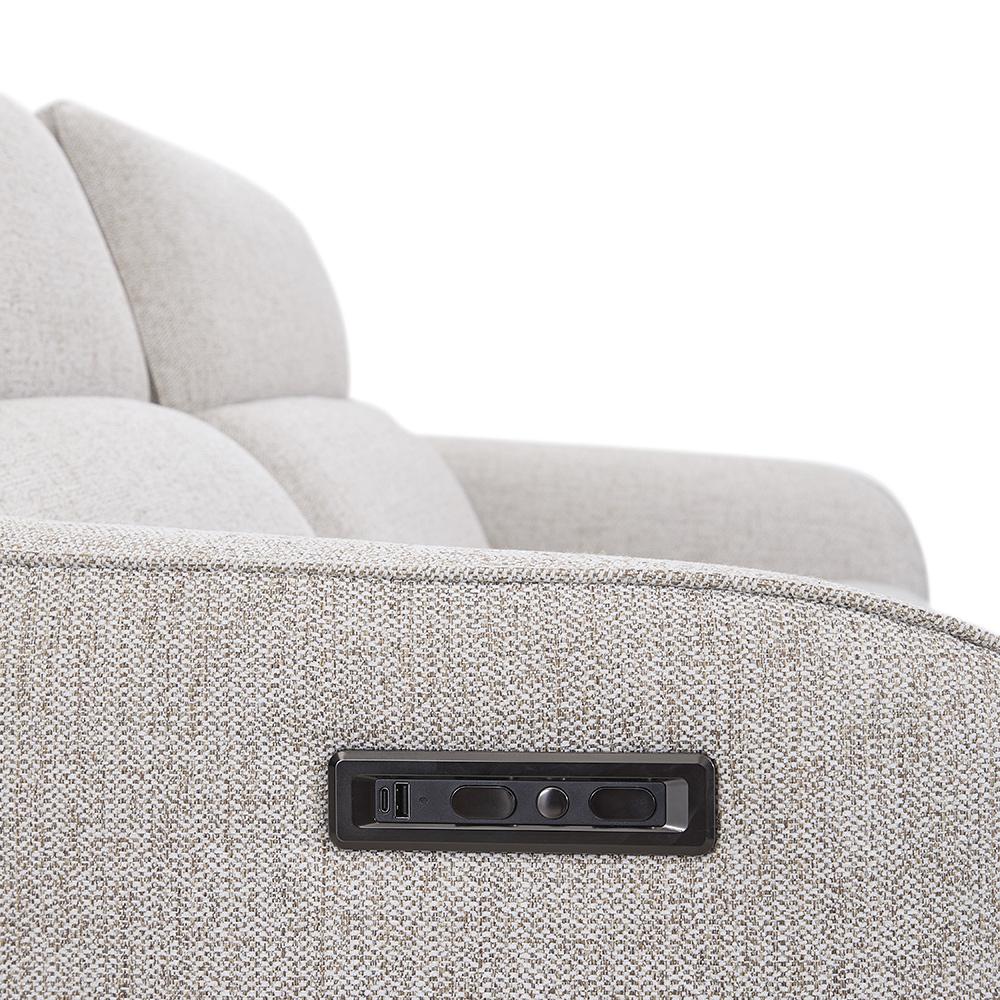 Classic Home - Kadon Zero Gravity Power Recliner Upholstered Fabric Sofa - Gray - 2221SF11 veiw 10