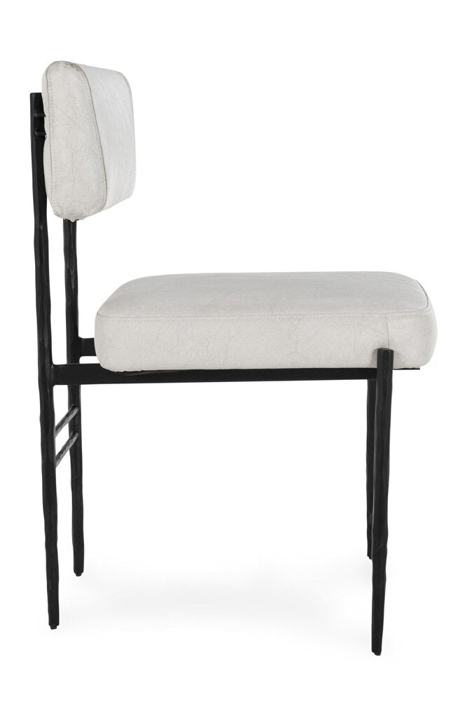 Classic Home - Kester Set Of 2 Leather Upholstered Dining Chair In Off White - 53051669 veiw 3