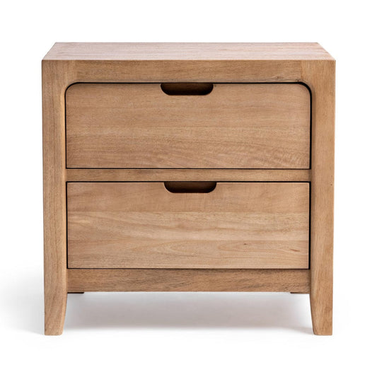 Classic Home - Laguna 2-Drawer Mango Wood Nightstand - Natural - 54010257 view 2
