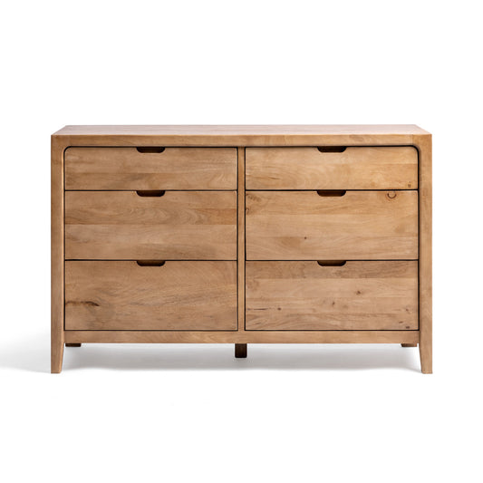 Classic Home - Laguna 6-Drawer Mango Wood Dresser - Natural - 54010258 view 2
