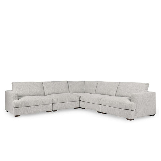 Classic Home - Ludwig 5-Piece Upholstered Fabric Sectional Sofa In Ivory - 53004809 veiw 2