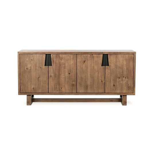 Classic Home - Lyra 78in Reclaimed Pine Wood Buffet Sideboard In Smoke Brown - 52004186 view 2