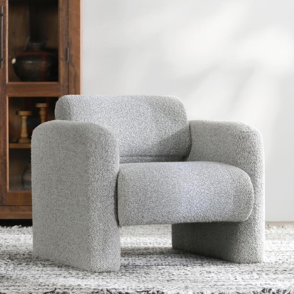 Classic Home - Marcel Boucle Fabric Accent Chair In Mercury Gray - 53004829 veiw 6