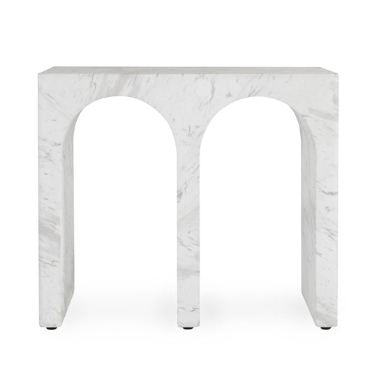 Classic Home - Marmo Outdoor Stone End Table In Ivory - 51031622 veiw 2