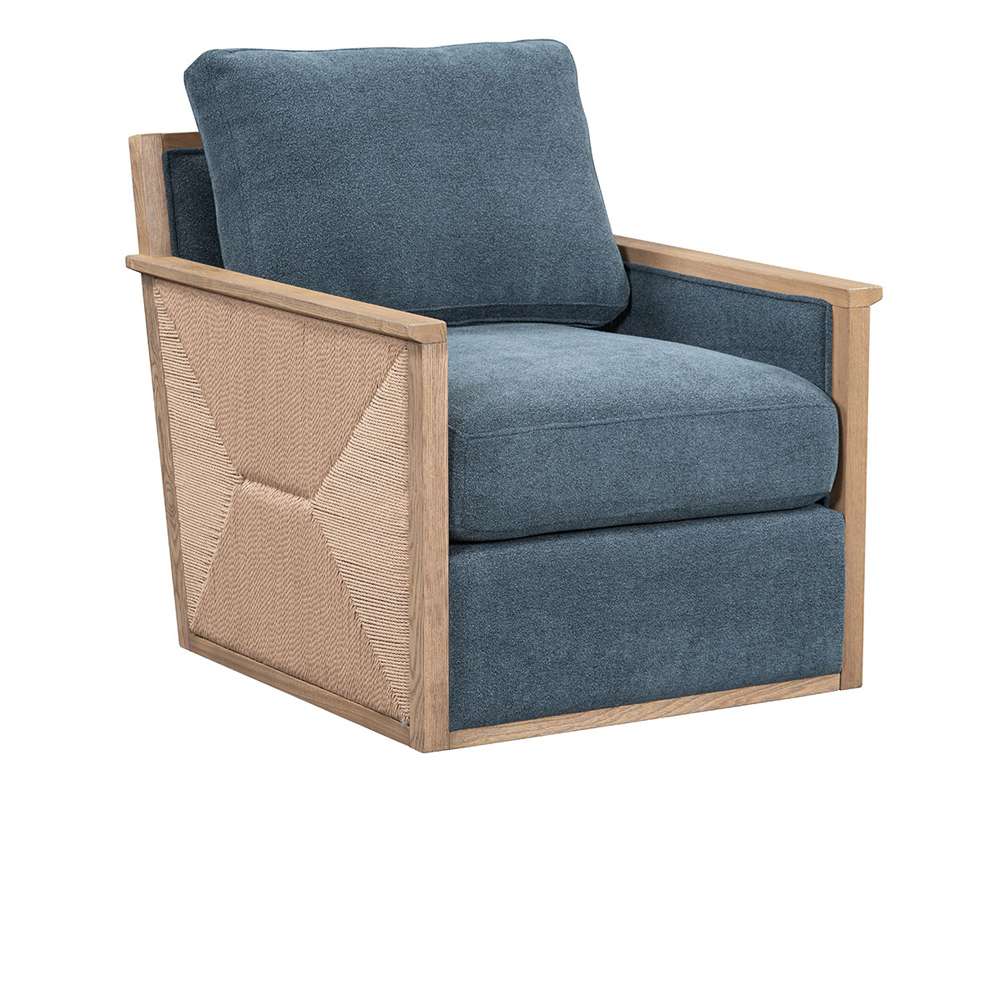 Classic Home - Norman Swivel Accent Chair Blue - 53004720 veiw 1