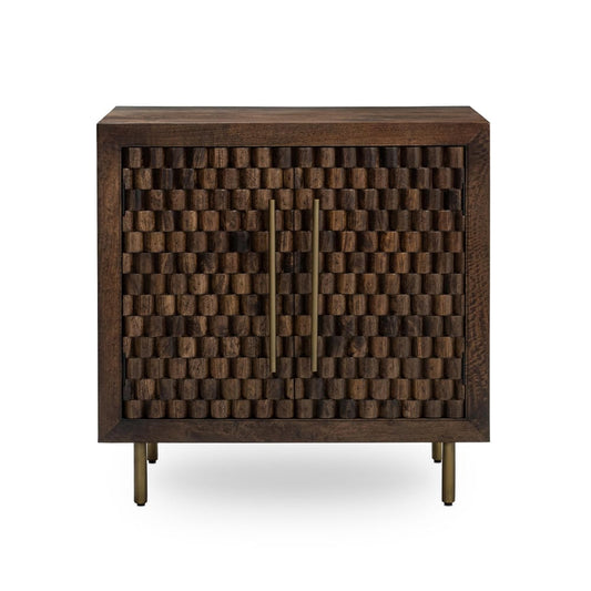 Classic Home - Norwood 2-Door Mango Wood Cabinet In Dark Brown - 52010948 view 2
