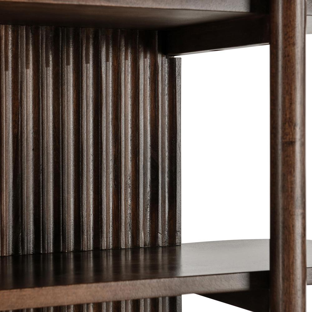 Classic Home - Redford 81in Mango Wood Mid-Century Modern Brown Bookcase - 52010877 veiw 6