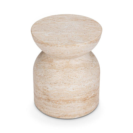 Classic Home - Ridgewood Concrete Outdoor Stool - Beige - 53006308 veiw 2