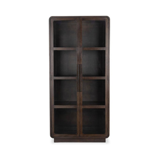 Classic Home - Rogers Mango Wood Curio Cabinet - Dark Brown - 52010928 veiw 2