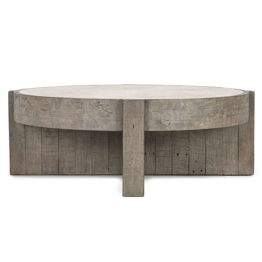 Classic Home - Sonoma 52in Round Coffee Table Distressed Grey - 51031212 veiw 1