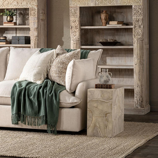 Classic Home - Sorrento Teak Wood End Table - Natural - 51005314 veiw 2