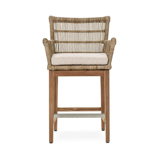 Classic Home - Valerie Outdoor Teak Wood Counter Chair - Natural - 53051688 veiw 2