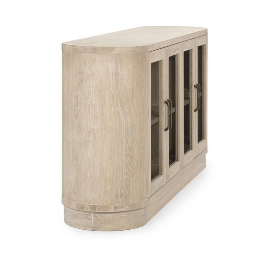 Classic Home - Vander 78in Oak Veneer Wood Buffett Sideboard In White Wash - 52004187 veiw 2