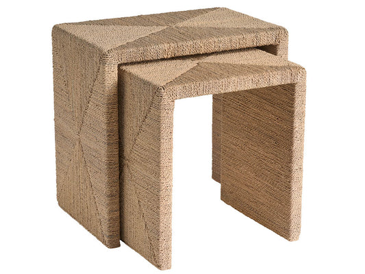 Coastal Living - Abaca Nesting Tables - Natural Tan - U533811 view 2