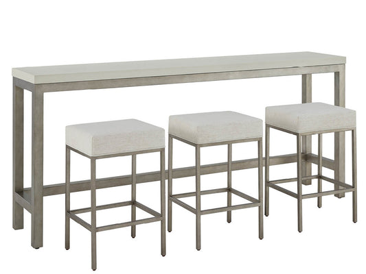 Coastal Living - Oasis Console W Stools - Antique Nickel - U533816 view 2