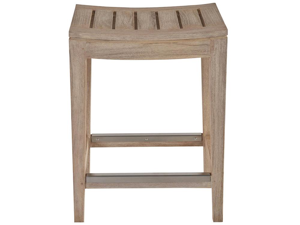 Coastal Living Outdoor - Saratoga Counter Stool - Warm Weathered Teak - U423602 veiw 2