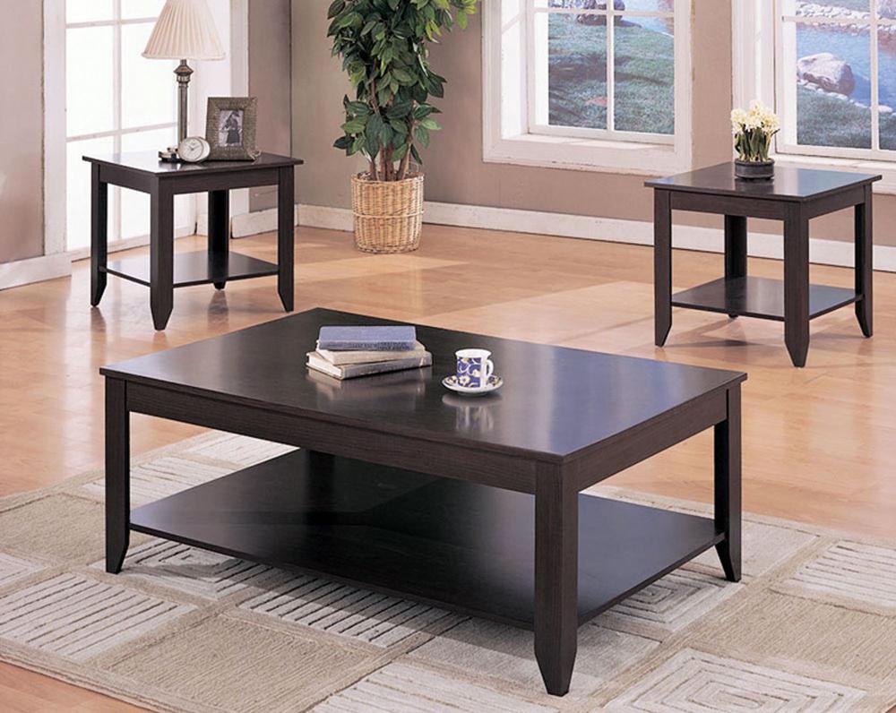Coaster - Brooks 3 Pcs Occasional Set in Cappuccino Finish - 700285 veiw 1