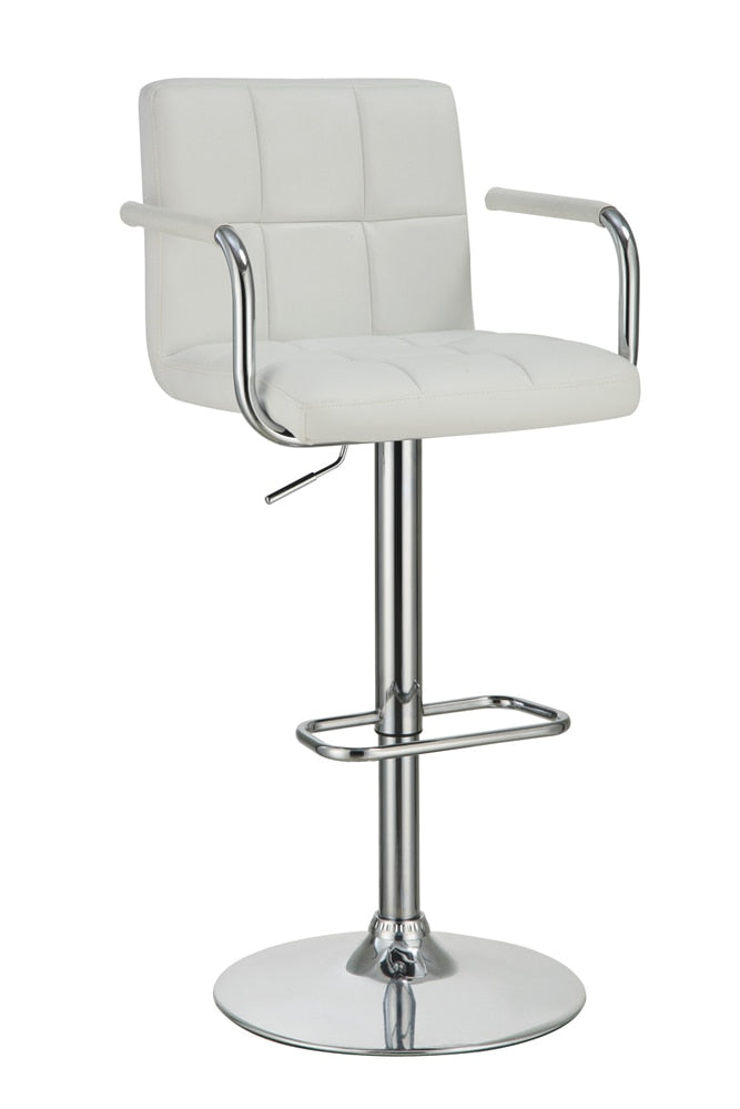 Coaster - Palomar Adjustable Bar Stool (White) - 121097 veiw 2