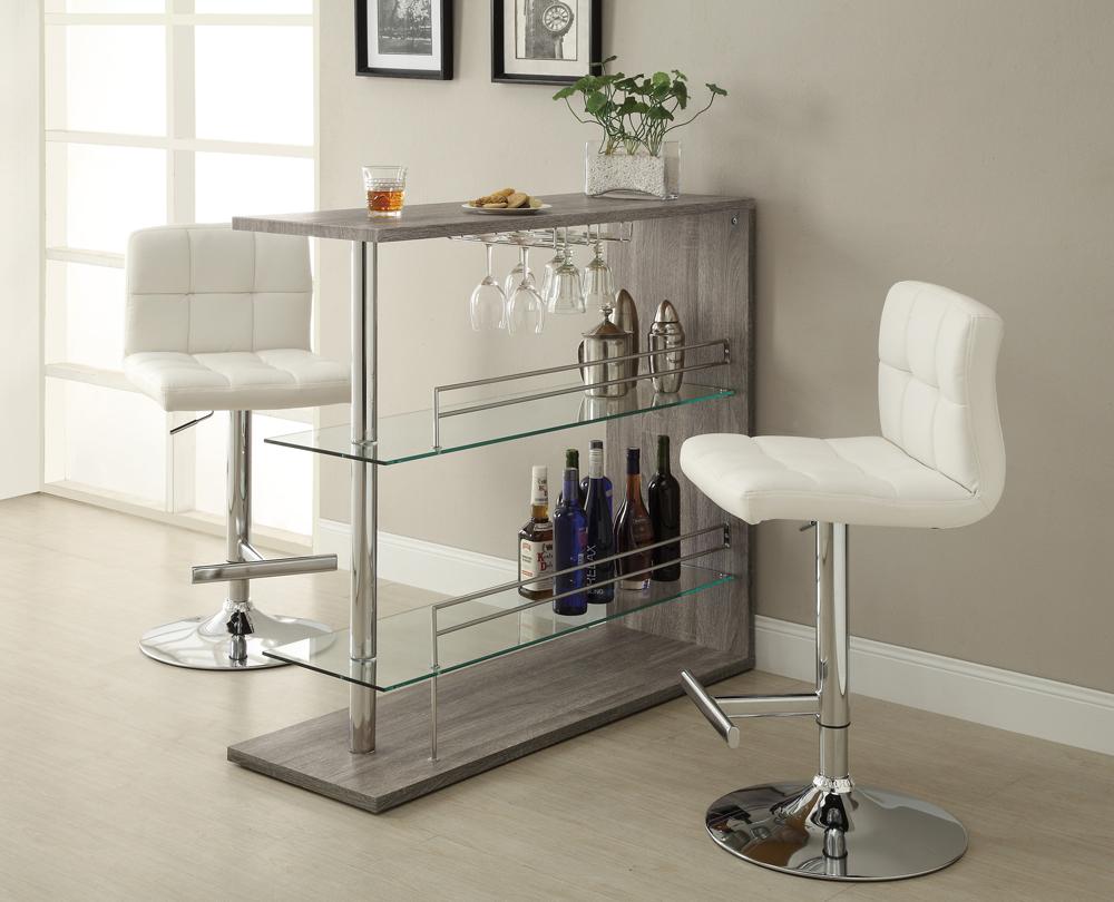 Coaster - Lenny Bar Stool (White) (Set of 2) - 120356 veiw 3