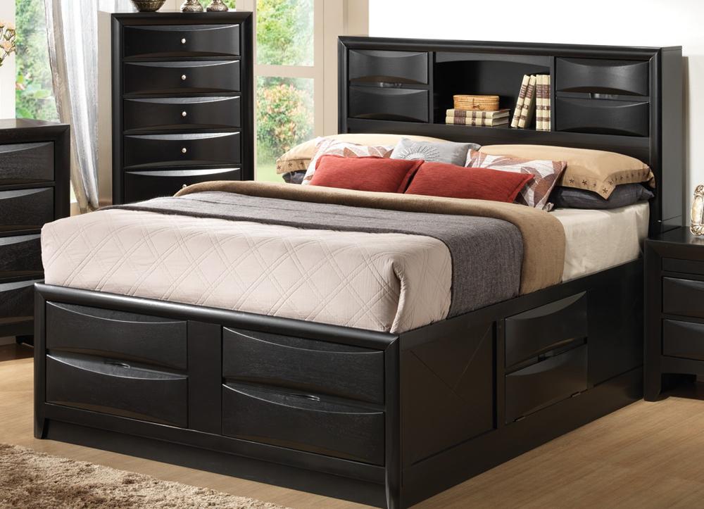 Coaster - Briana Queen Bed in Black Finish - 202701Q veiw 1