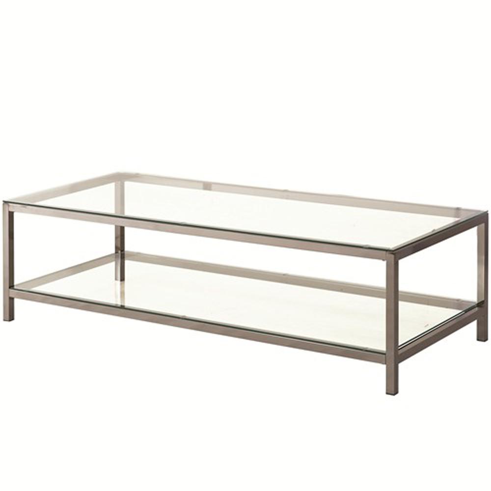 Coaster - Trini Coffee Table (Black Nickel) - 720228 veiw 1