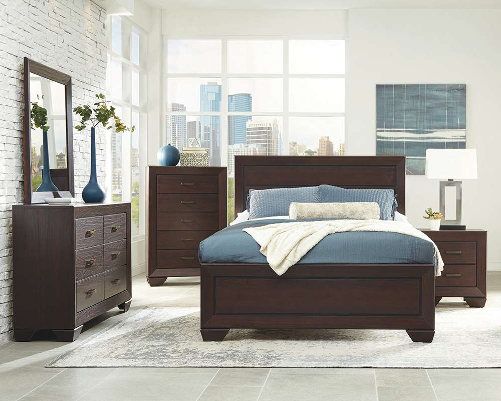 Coaster - Kauffman Q 4Pc Set (Q.Bed,Ns,Dr,Mr) - 204391Q-S4 veiw 1