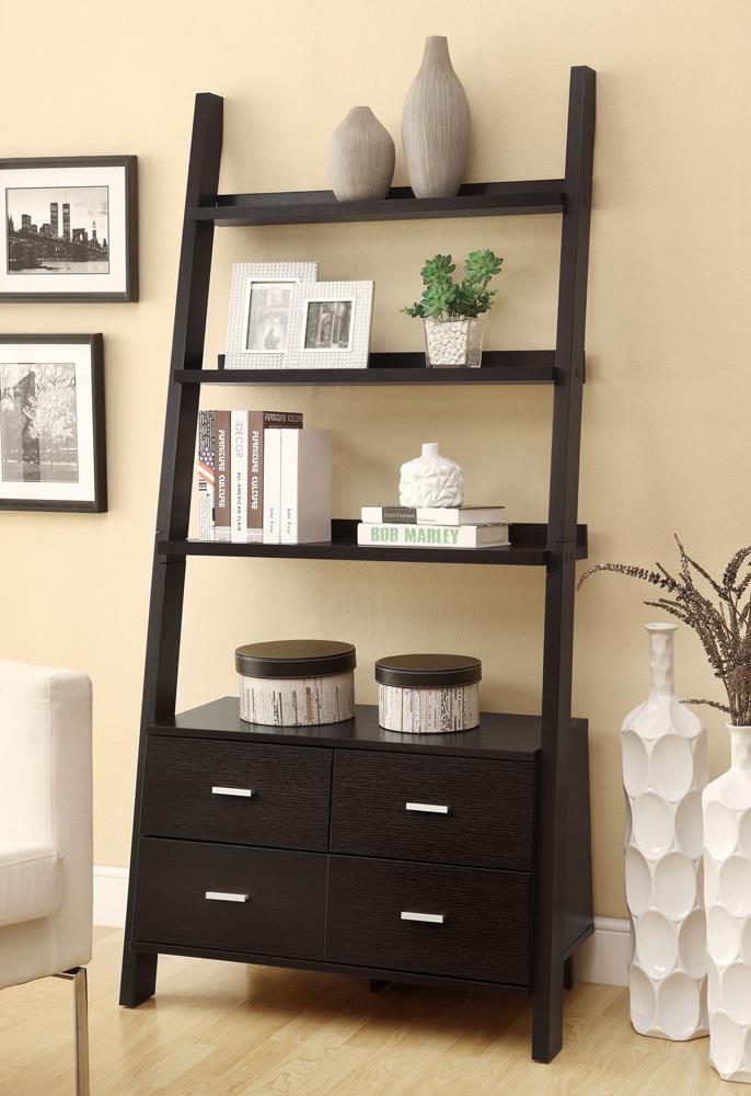 Coaster - Colella Ladder Bookcase (Cappuccino) - 800319 veiw 1